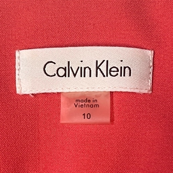 Calvin Klein Sheath Dress Sleeveless Belted‎ Sz 10 EUC - Picture 3 of 14